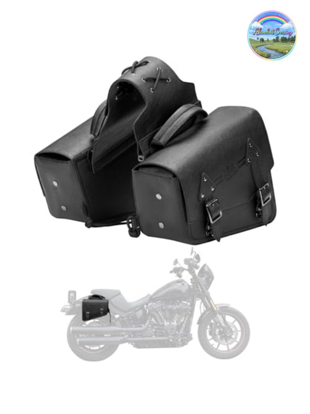 Leather Motorcycle Saddlebags 12L Side Bags Cruiser